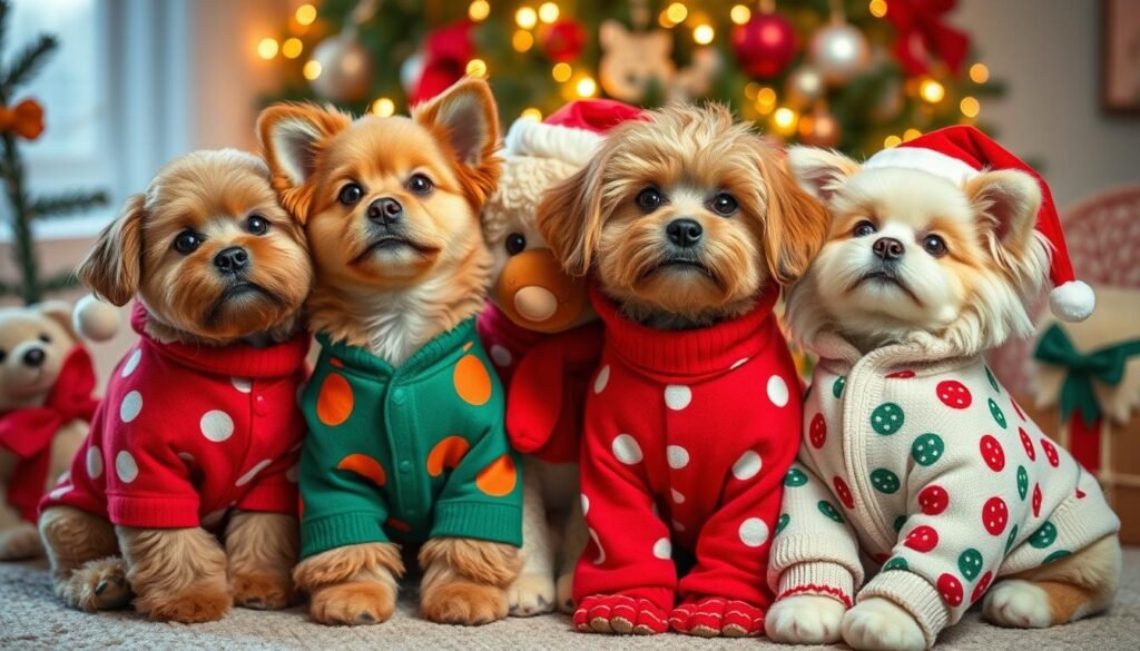 pajamas and christmas outfits for pets