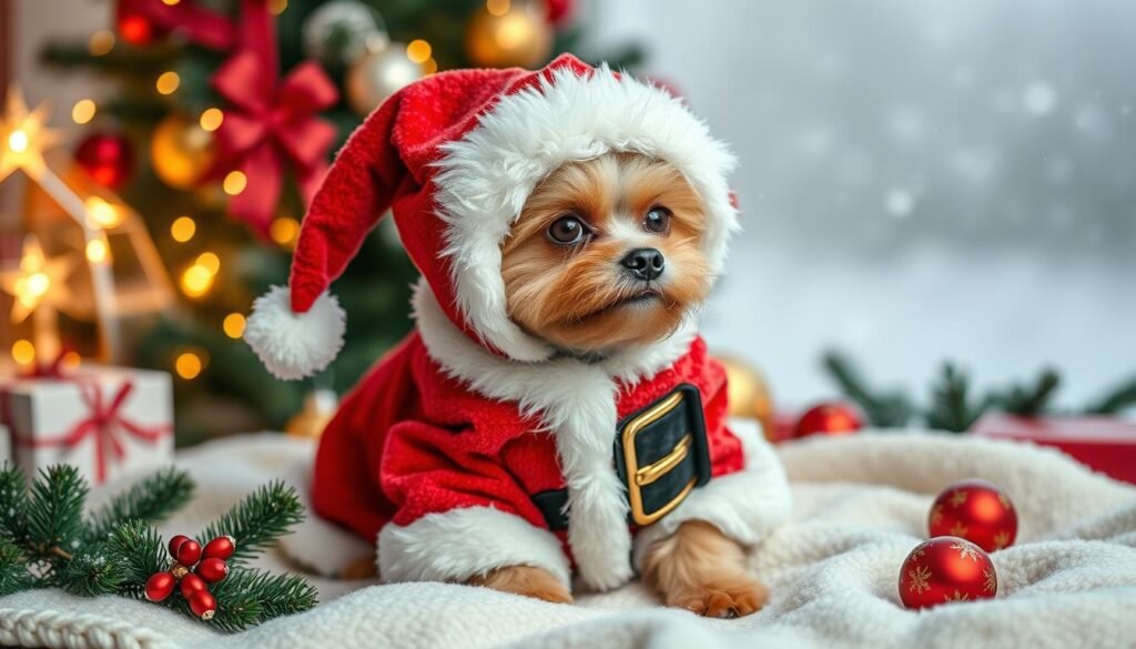 santa claus dog costume